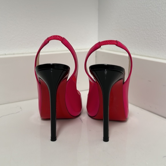Christian Louboutin patent leather sling back sandals, size 37 - Picture 5 of 13